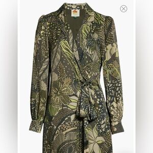 Barely worn Farm Rio Cool Leopard Mini Wrap Dress- size medium !!